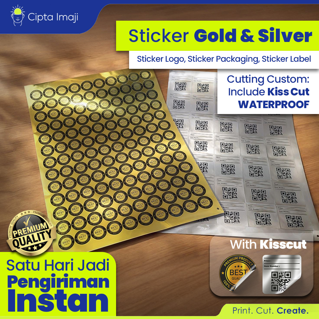 STICKER A3+ GOLD SILVERE